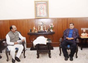 उप मुख्यमंत्री अरुण साव की नई दिल्ली में केन्द्रीय सड़क परिवहन एवं राजमार्ग मंत्री नितिन गडकरी से मुलाकात