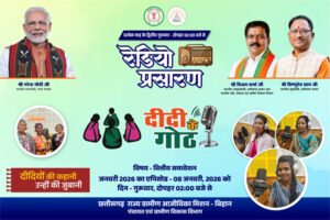 वित्तीय समावेशन पर आधारित ‘दीदी के गोठ’ का छठवां एपिसोड 08 जनवरी को होगा प्रसारित