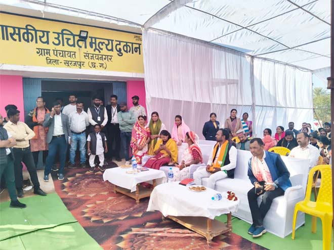 मंत्री श्रीमती लक्ष्मी राजवाड़े ने उचित मूल्य दुकान सह गोदाम का किया लोकार्पण