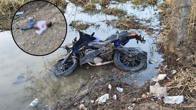रफ्तार का कहर : दोस्तों के साथ बाइक रेसिंग करते हुए नाले में गिरा नाबालिग, मौके पर मौत
