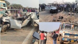 भीषण सड़क हादसा : 3 सीआरपीएफ जवान समेत चार लोगों की दर्दनाक मौत, एक गंभीर