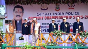 चौदहवीं अखिल भारतीय पुलिस तीरंदाजी प्रतियोगिता का उपमुख्यमंत्री विजय शर्मा ने किया शुभारंभ, कहा  “खेल से सुदृढ़ होता है राष्ट्र निर्माण”