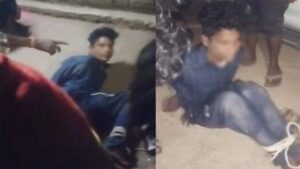 बच्चा चोरी के शक में युवक को ग्रामीणों ने पकड़ा, हाथ-पैर बांधकर किया पुलिस के हवाले