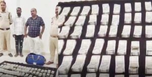 होंडा कार की सीट के नीचे छिपा था 500-500 नोटों के बंडल, 75 लाख कैश के साथ 2 आरोपी गिरफ्तार