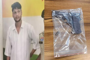 अवैध हथियार के खिलाफ बड़ी कार्रवाई : पिस्टल व कारतूस के साथ हिस्ट्रीशीटर गिरफ्तार, आदतन अपराधी है आरोपी