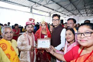 सामूहिक विवाह सामाजिक समरसता, सादगी और दहेज प्रथा के खिलाफ सशक्त संदेश है : वित्त मंत्री ओ.पी. चौधरी