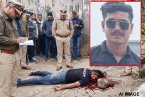 पत्नी से अवैध संबंध के शक में बाउंसर का मर्डर : पत्थर से सिर कुचलकर की हत्या, फरार आरोपियों की तलाश में जुटी पुलिस