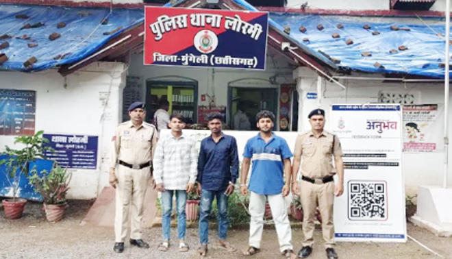 केबल चोरी का 48 घंटे मे खुलासा : 3 आरोपी गिरफ्तार, 2 बाल अपचारी भी पकड़ाए