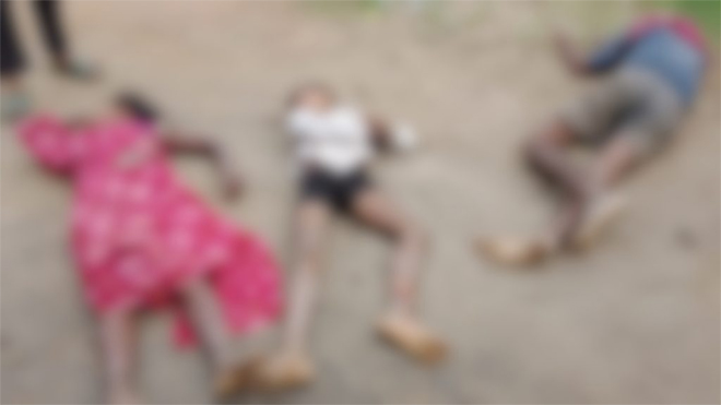 सड़क हादसा : ओवरटेक के चक्कर में ट्रेलर की टक्कर से पिता-पुत्र की मौत, मां गंभीर रूप से घायल