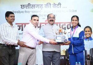 ज्ञानेश्वरी की सफलता से राज्य के युवा लेंगे प्रेरणा, खेलों के लिए तैयार होगा अच्छा वातावरण : अरुण साव