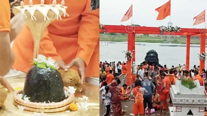 सावन के तीसरे सोमवार पर शिवालयों में उमड़ी भक्तों की भीड़, बोल बम का जयकारा लगाते आए नजर