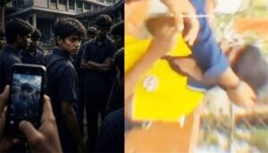 स्कूल में गुंडे बुलाकर छात्र की बेरहमी से पिटाई! 40 सेकंड में 46 थप्पड़, चेहरे पर लात… वीडियो बनाकर रील वायरल!