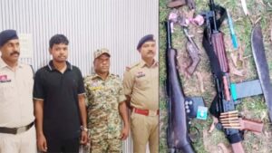 पुलिस को चकमा देकर फरार हुआ पूर्व नक्सली मुंबई से अरेस्ट, इंसास राइफल-कारतूस और तलवार बरामद