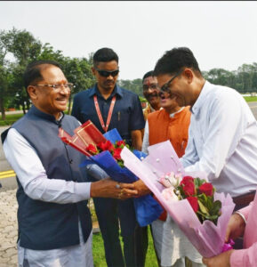 रायगढ़ पहुंचने पर मुख्यमंत्री विष्णुदेव साय का हुआ भव्य स्वागत