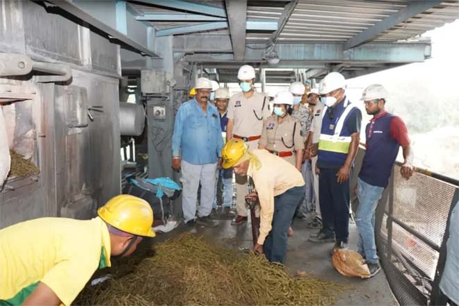 रायपुर पुलिस ने 2.15 करोड़ का गांजा किया नष्ठ, 77 प्रकरणों में किया गया था जब्त