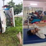 अनियंत्रित होकर पलटी श्रद्धालुओं से भरी माजदा, महिला-बच्चे सहित 27 लोग गंभीर रूप से घायल
