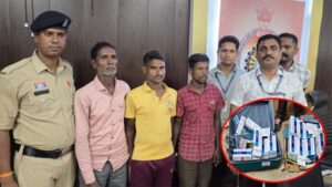 पुलिस की बड़ी कार्रवाई : पिता-पुत्र समेत तीन आरोपी गिरफ्तार, 20 लाख की प्रतिबंधित नशीली दवाएं बरामद
