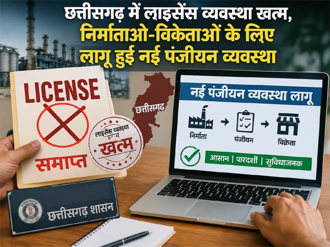 छत्तीसगढ़ में लाइसेंस व्यवस्था खत्म, निर्माताओं-विक्रेताओं के लिए लागू हुई नई पंजीयन व्यवस्था