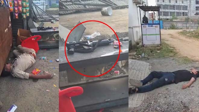 VIDEO : नशे में चूर मिले एएसआई -आरक्षक लावारिस छोड़ दी इन्सास राइफल, कैदी को शिफ्ट करने पहुंचे थे जेल