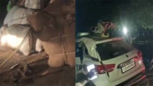 रायपुर के खरोरा-बंगोली के पास कार और ट्रैक्टर की भिड़ंत, पुलिस जवान समेत 2 की मौत