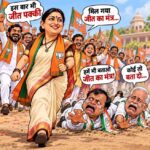 कांग्रेस पर भाजपा का हमला : स्मृति के दौरे से उत्साह, खरगे के ‘बाप’ बयान पर किया कार्टून से तंज