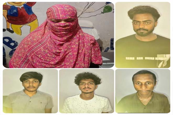 शिक्षक दंपति के घर चोरी का भंडाफोड़: पुलिस ने 4 नाबालिग और युवती समेत 9 को दबोचा, गहनों के गले हुए टुकड़े बरामद