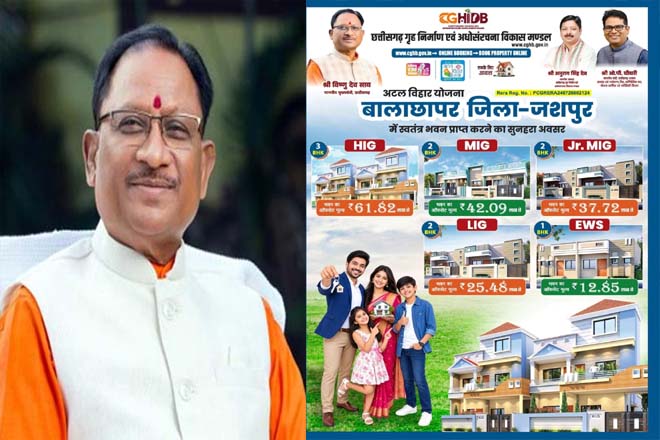 मुख्यमंत्री विष्णु देव साय की पहल से जशपुर में आवासीय विकास को नई गति, कुनकुरी और जशपुर में बनेंगी दो आधुनिक आवासीय कॉलोनियां
