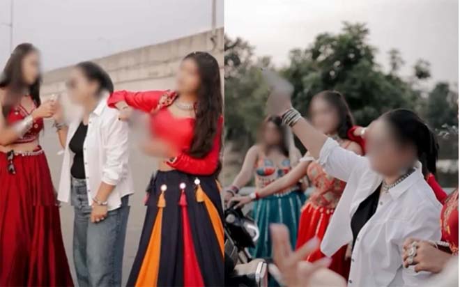 पिस्टल और सिगरेट पीते हुए युवतियों ने गरबा इवेंट को किया प्रमोट, लिखा-बिना लड़कियों के पास लेने का कोई मतलब नहीं