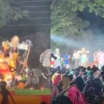 VIDEO रावण दहन के दौरान बड़ा हादसा : हनुमान की पूंछ पर लगी आग, तीन लोग झुलसे,विडियो वायरल