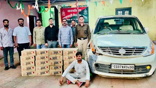 अवैध शराब के खिलाफ बड़ी कार्रवाई : एमपी से गोवा ब्रांड की शराब की तस्करी, 1 आरोपी गिरफ्तार दूसरा फरार  