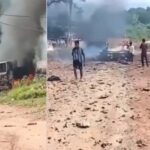 सड़क निर्माण के दौरान विस्फोट, चालक समेत 5 लोगों की मौत, दो वाहन क्षतिग्रस्त
